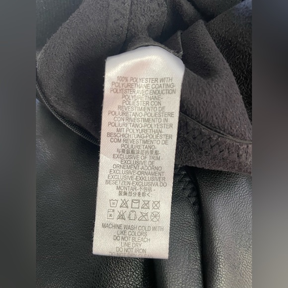 Free People Black Vegan Faux Leather Leggings Sz 26/28 - Picture 9 of 9